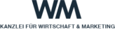 Logo der Kanzlei für Wirtschaft und Marketing in dunklem Blau.